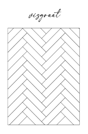 Visgraat Legpatroon Tekening