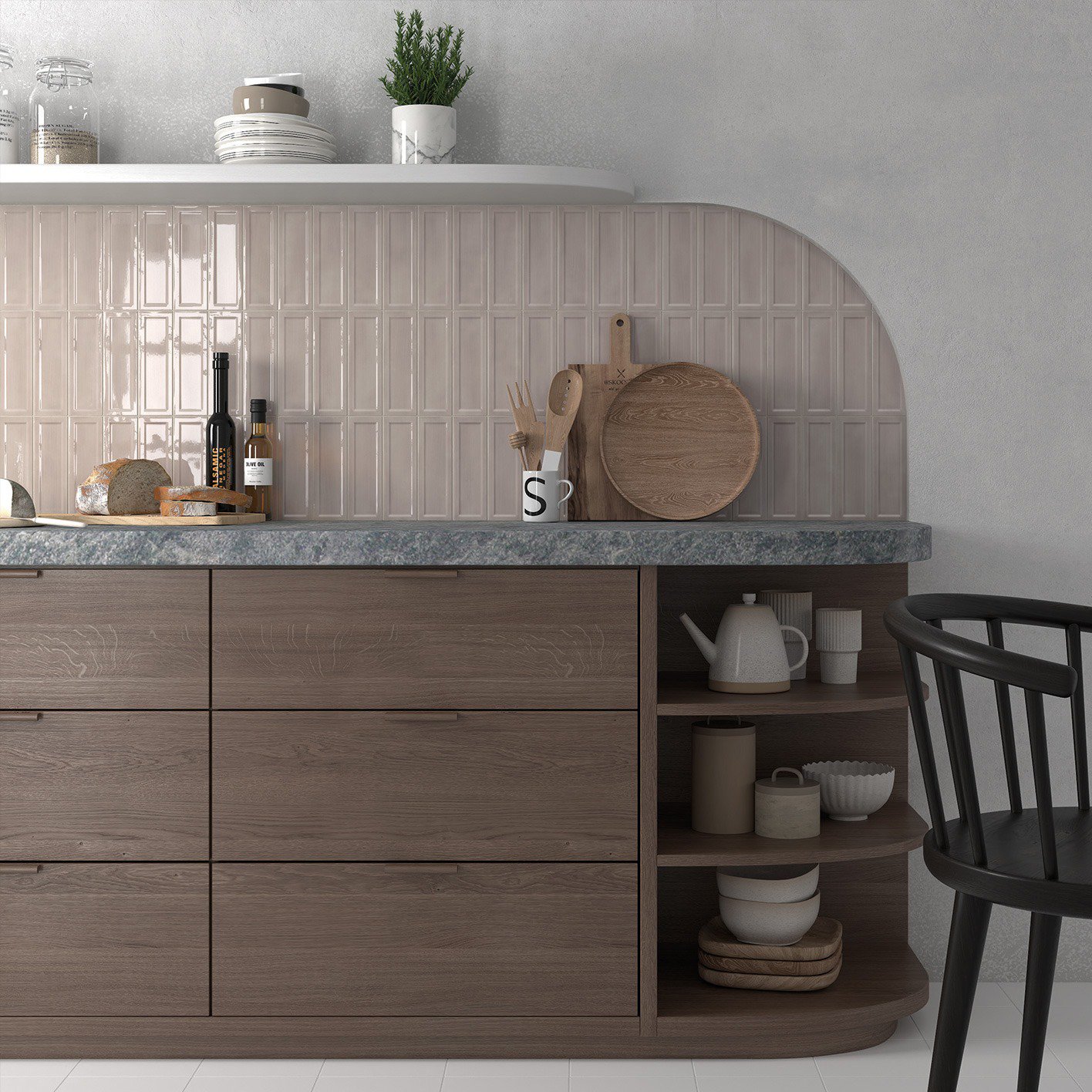 ISLAND-FRAME-DORIAN wandtegel keuken spatwand