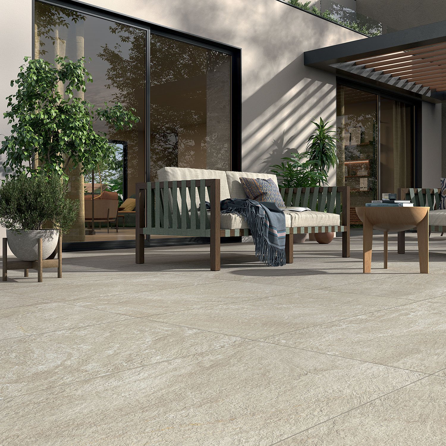 Luogo County Beige Terras Keramische stonelook Tegel