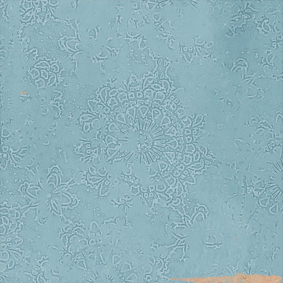 Zellige aqua decor