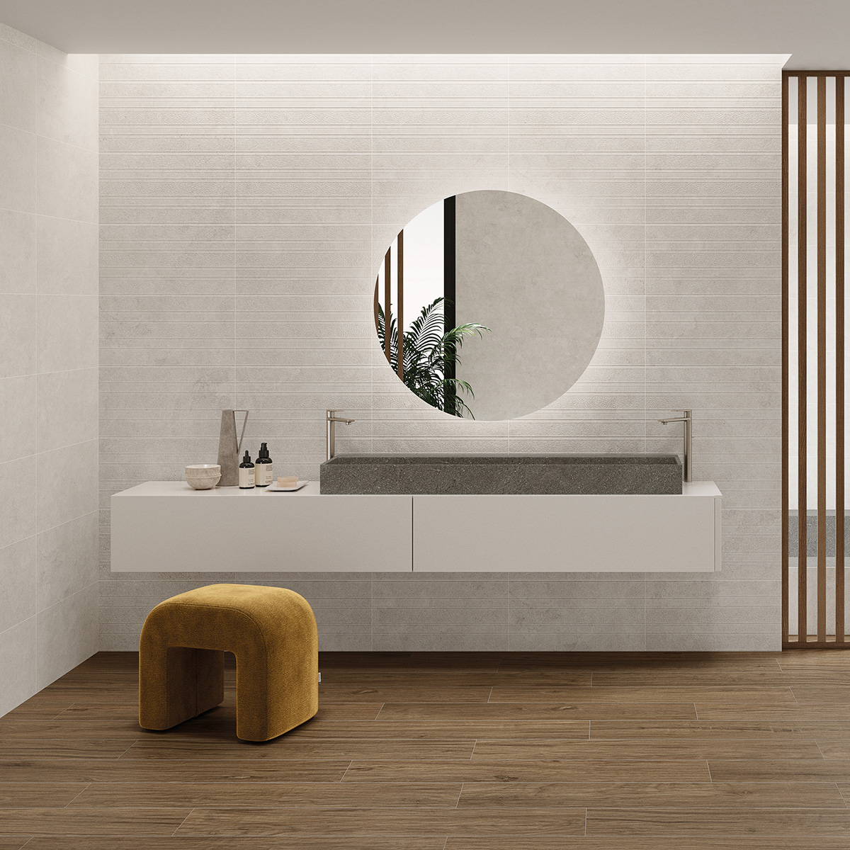 Anselm White Badkamer keramische stonelook tegel
