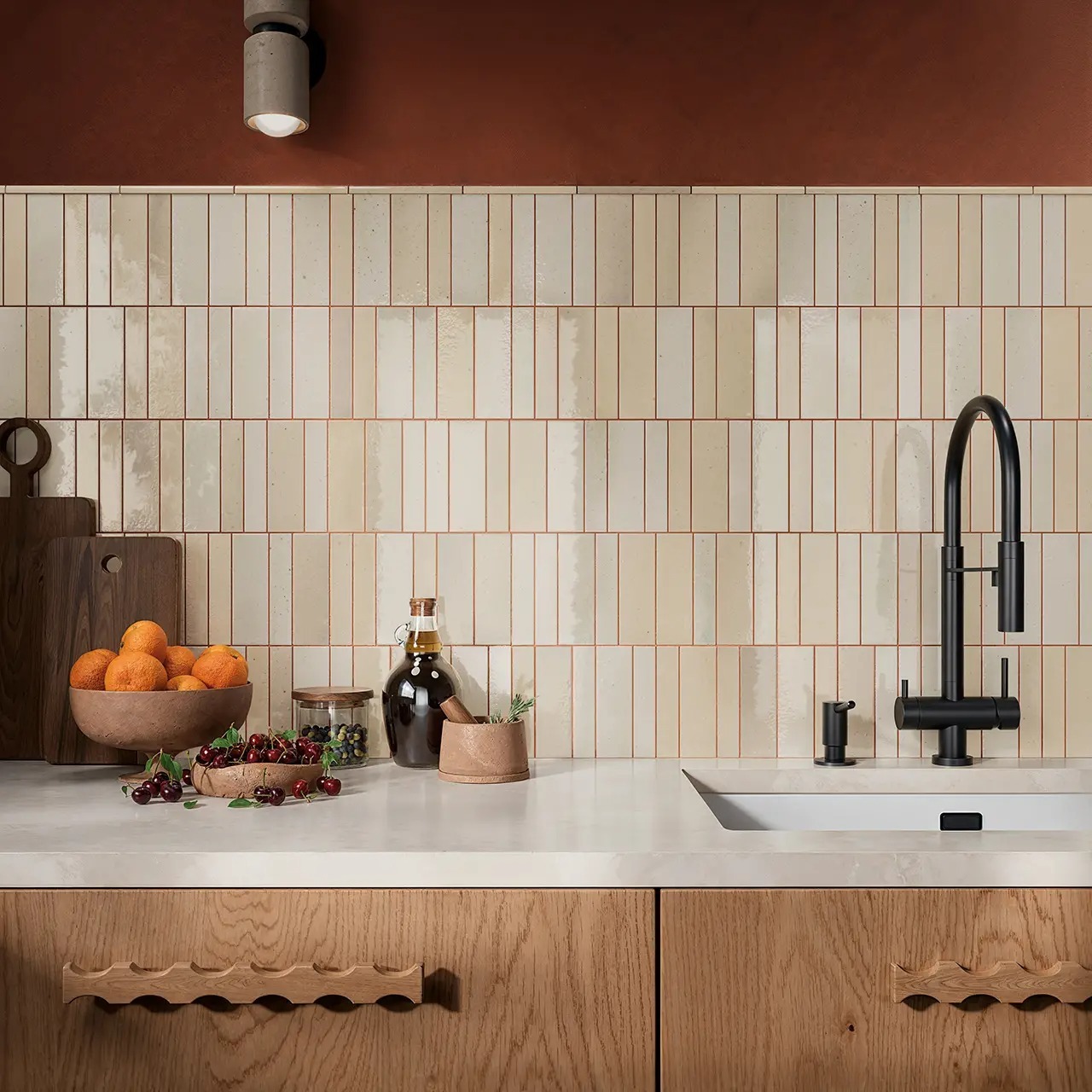 Aureline Flour en Vanilla keuken spatwand keramische wandtegel