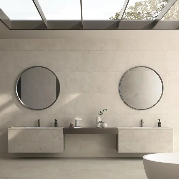 Cava Dust Badkamer keramische stonelook