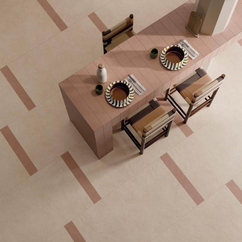 Dalsia Cream & Cotto woonkamer keramische vloertegels