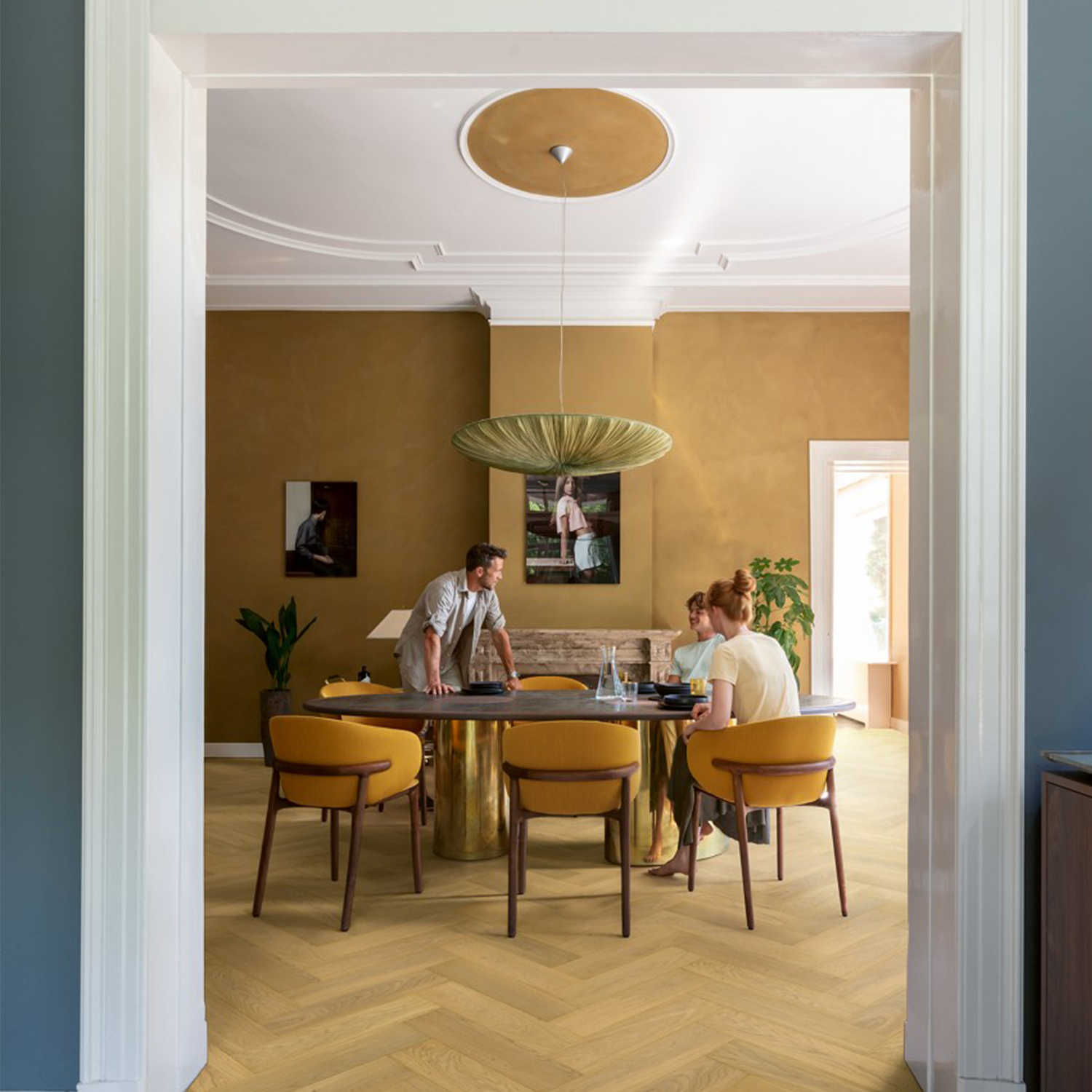 Disegno Lichte Eik Puur Extra Mat Eetkamer Visgraatparket