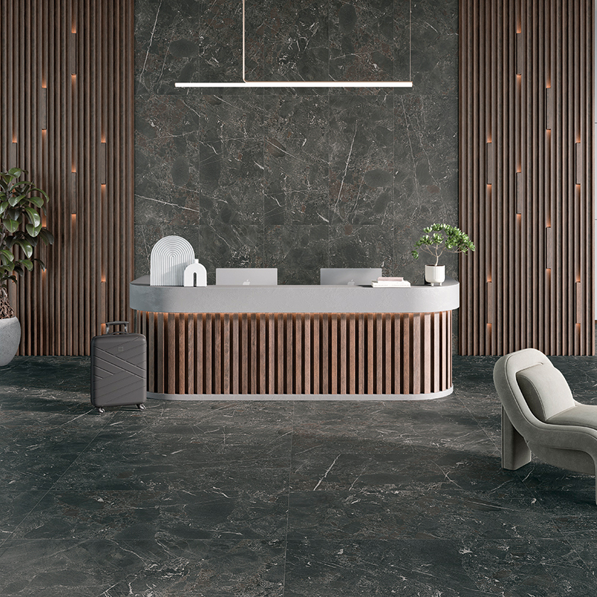 Durness Dark Balie keramische stonelook tegel