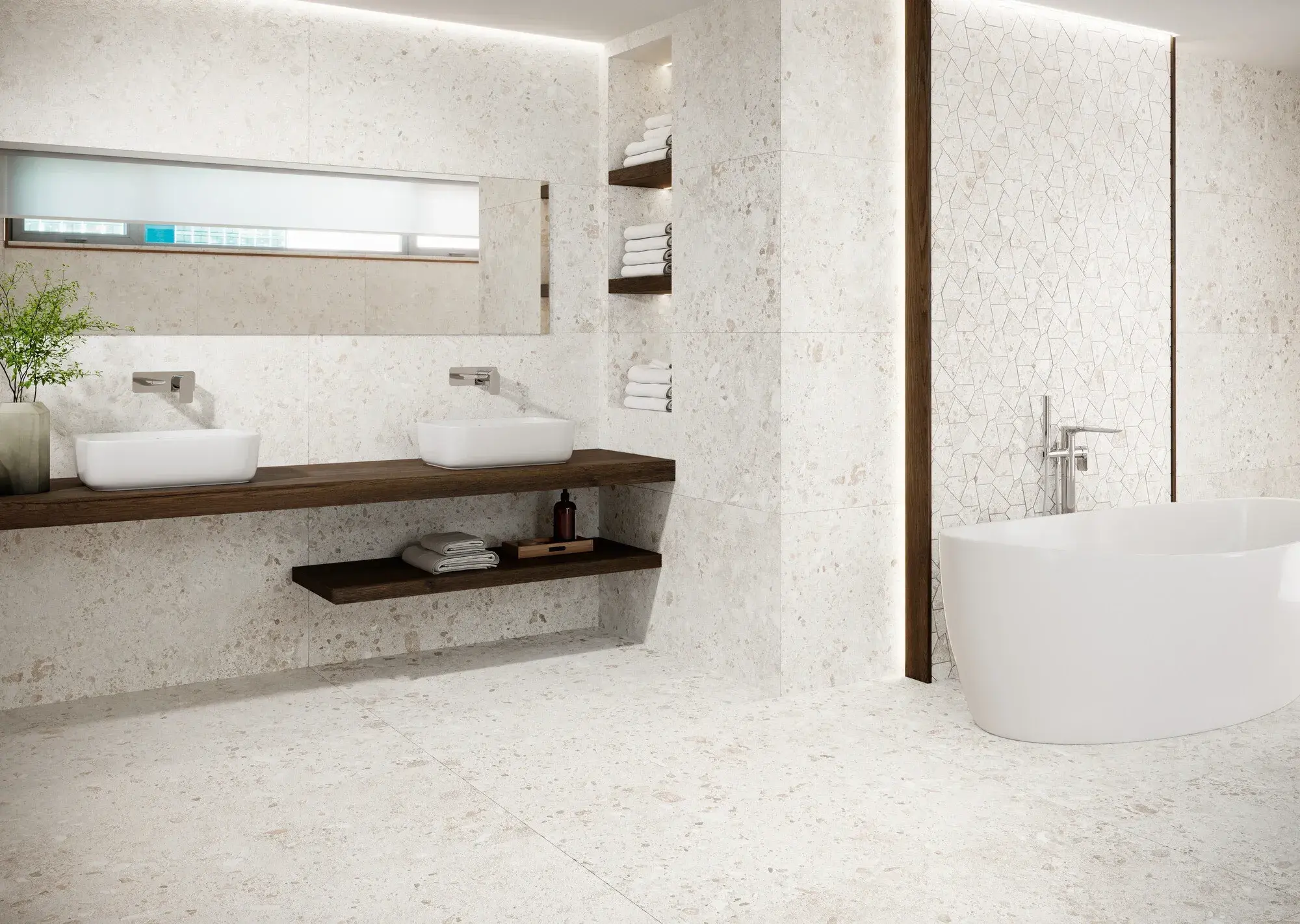 Godello Perla Badkamer Keramische stonelook ceppo tegel