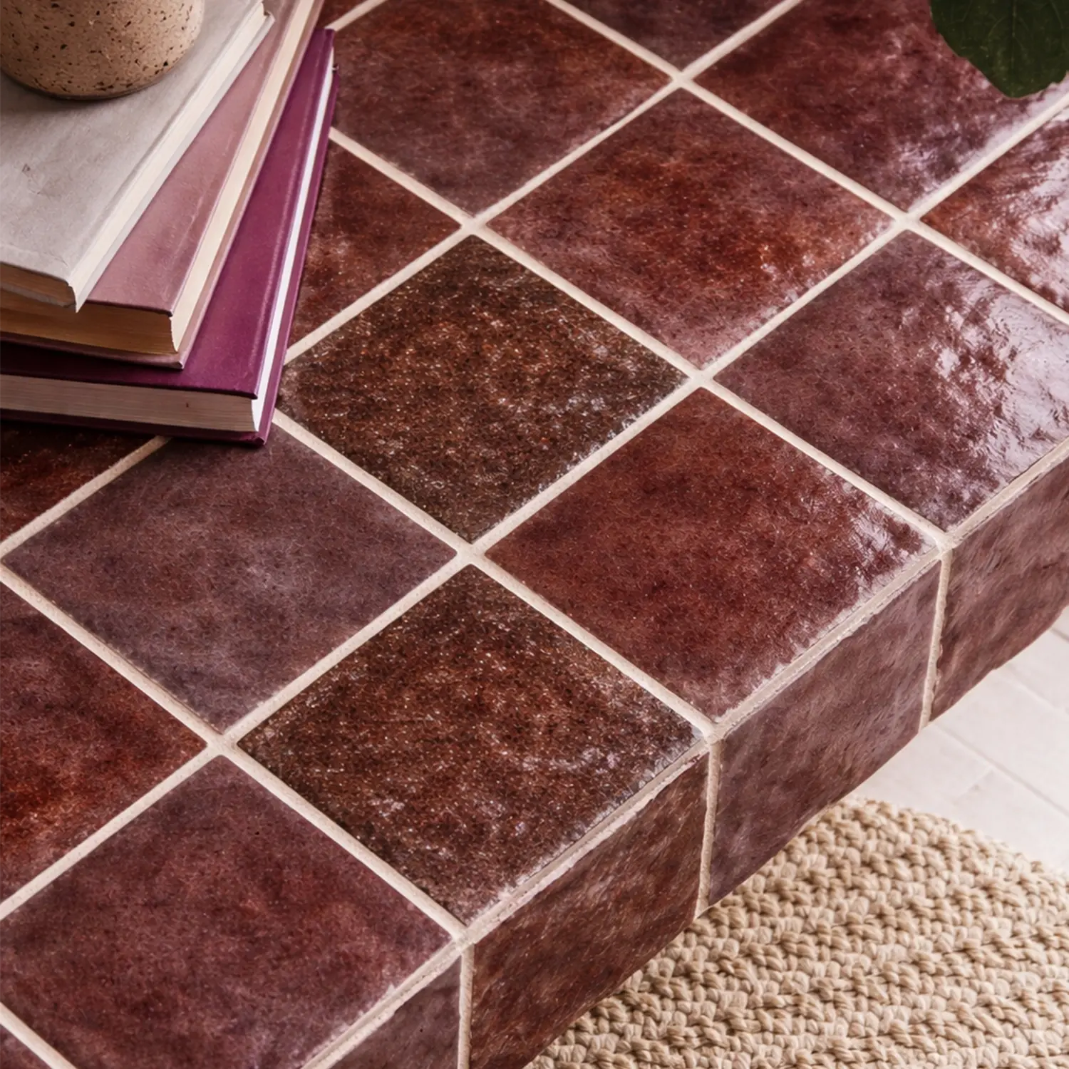 Maghreb Oudja Brown bordeaux Verstektegels