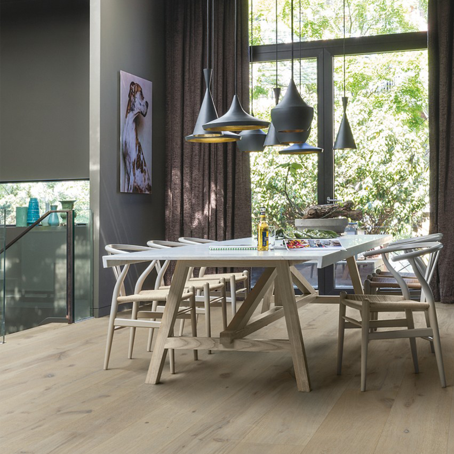 Massimo Winterstorm Eik Geolied Eetkamer Parket