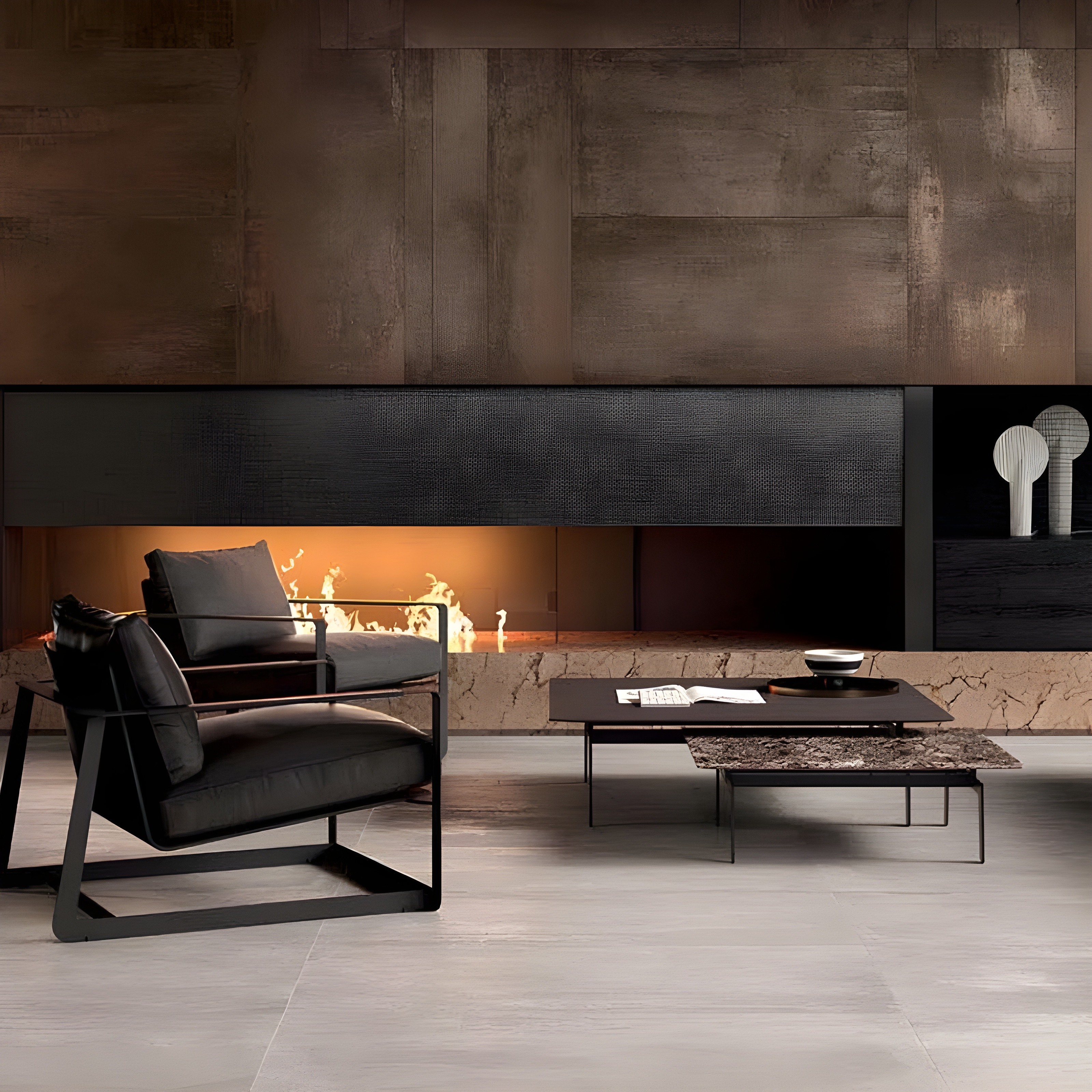 Pieno Rust Woonkamer Haard metallook tegel