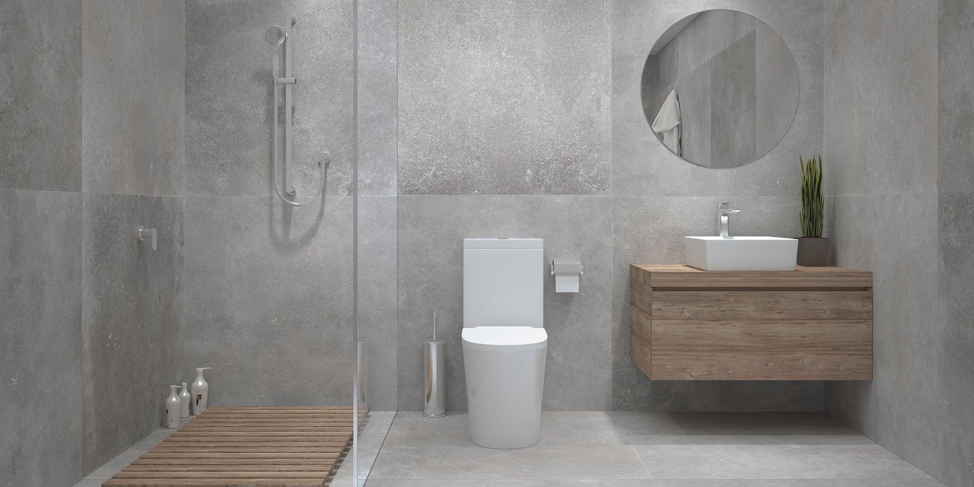 Eternal Grey Badkamer Keramische Stonelook tegel