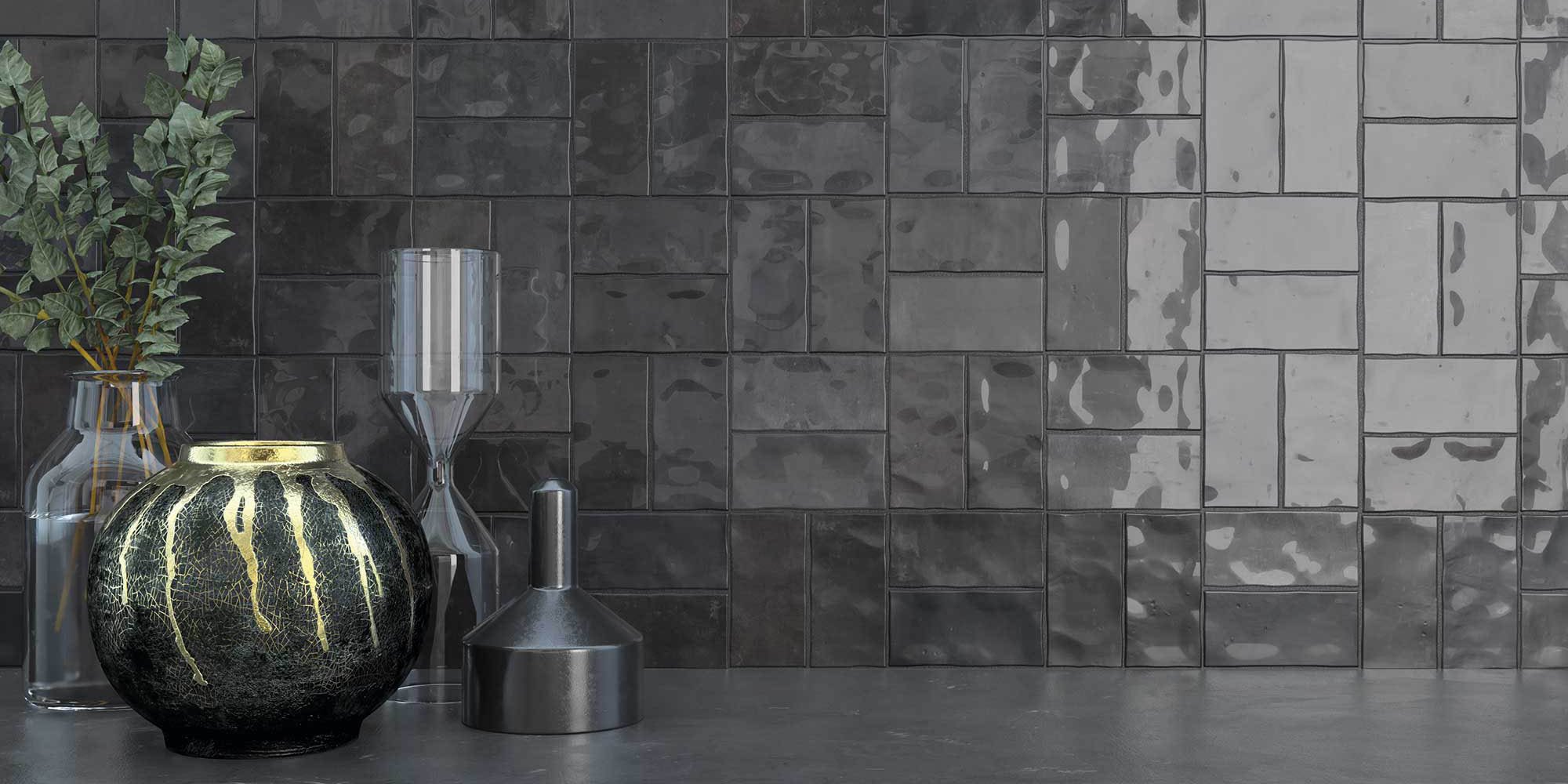 Fez graphite Gloss Wandtegel