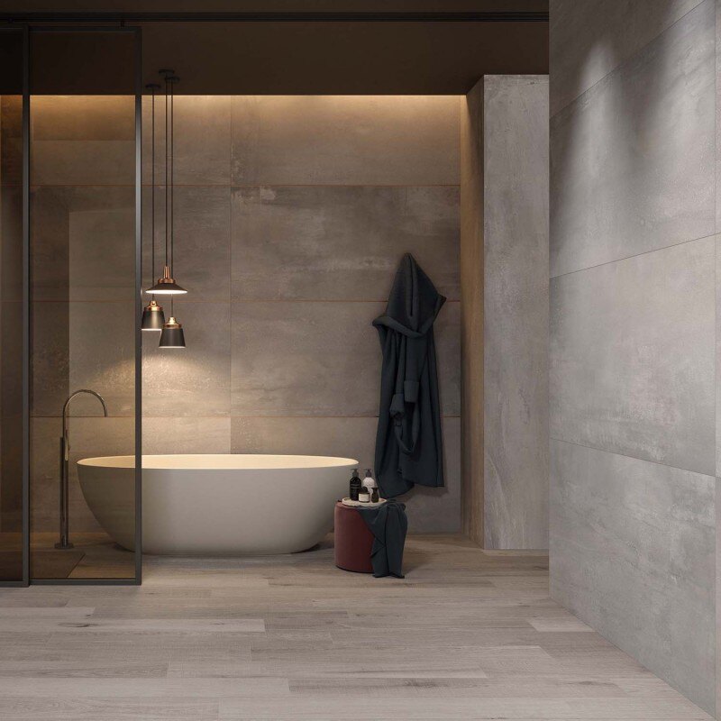 Pieno Silver Badkamer metallook keramische tegel