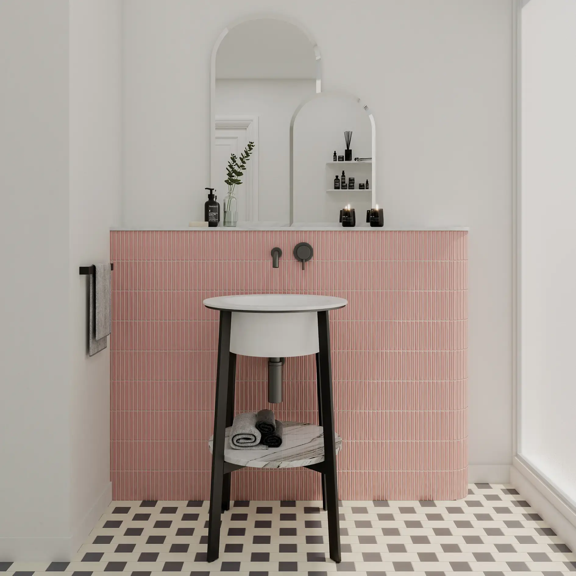 Sweet Bars Blush Mat Badkamer Wandtegel Kitkat