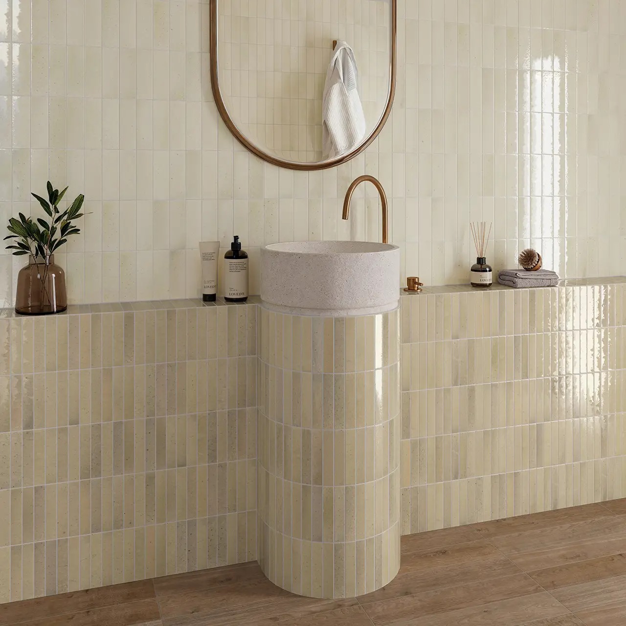 Aureline Vanilla en Flour wandtegel badkamer keramische