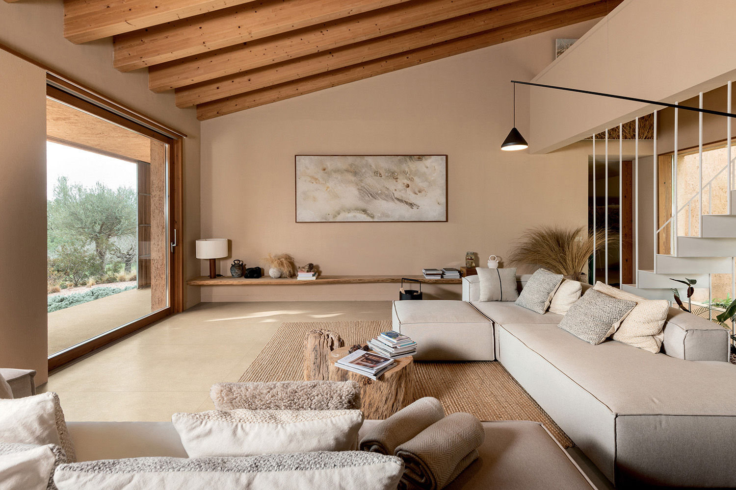 Cotone Grana Naturale Woonkamer keramische vloertegel cottolook