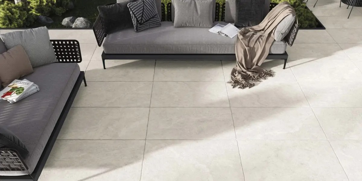 Storia White terras Stonelook terrastegels