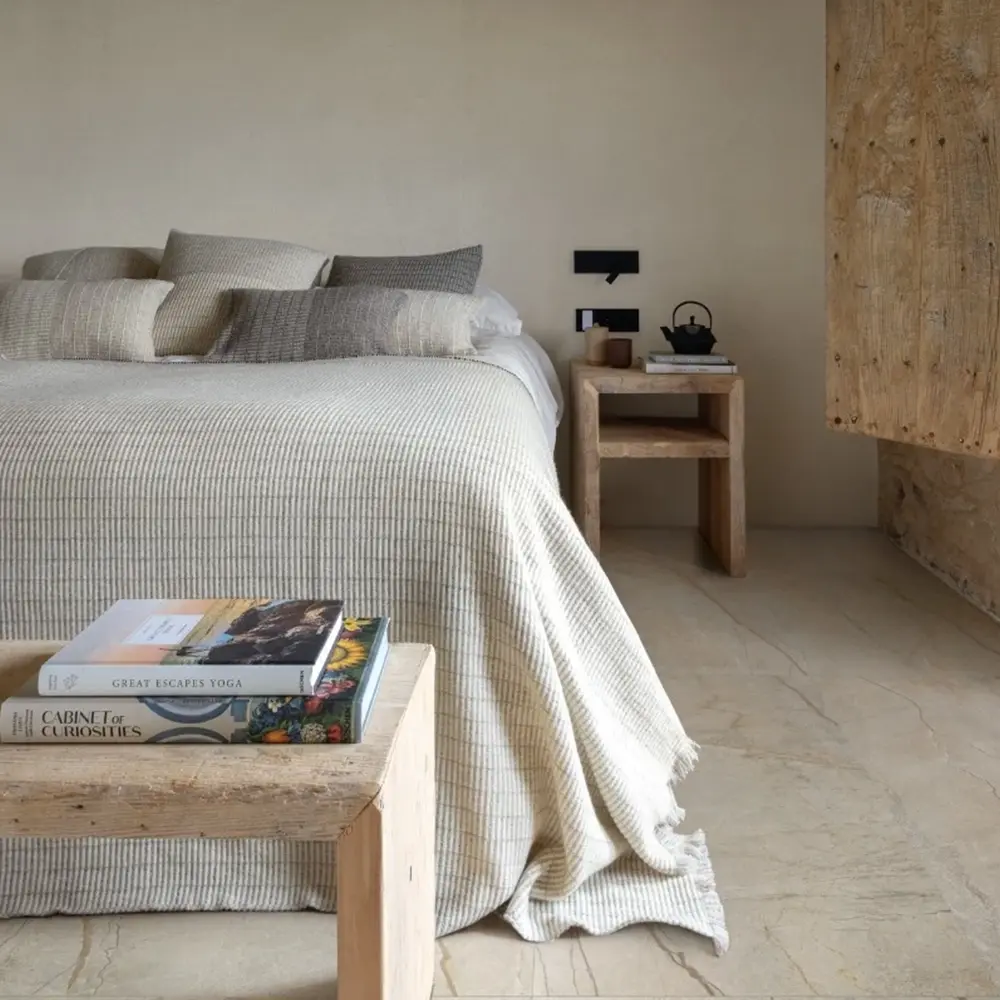 Striscia Beige Slaapkamer Marmerlook Keramische Tegel