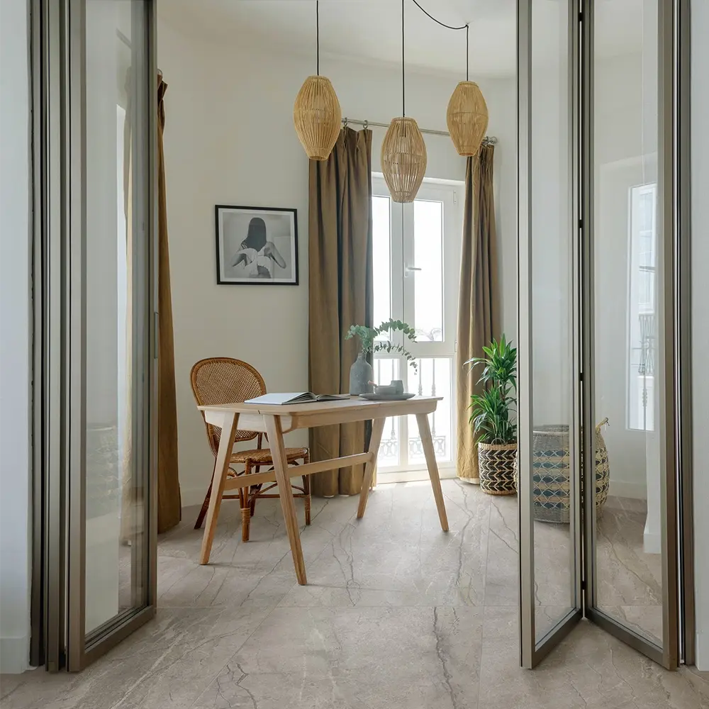 Striscia Grey Bureau Keramische Vloertegel Marmerlook